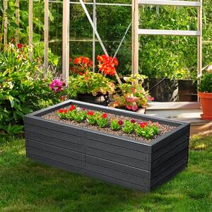 Prosperplast Vyvýšený záhon WOODY, 2ks 149x75,6x25cm, antracitová