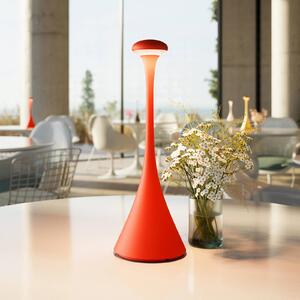 Stolová LED lampa Nudrop s batériou, IP54, červená