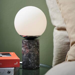 Stolová lampa Lilly Marble, tmavosivá, sklo, mramor, výška 29 cm
