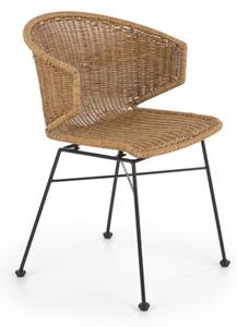 Jedálenská stolička PENTI, 56x87x51, prírodná/čierna