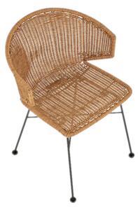 Jedálenská stolička PENTI, 56x87x51, prírodná/čierna