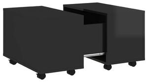 Konferenčný stolík lesklý čierny 60x60x38 cm drevotrieska