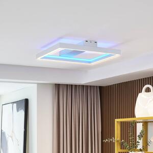 Lucande Smart LED stropné svietidlo Tjado, 50 cm, biele, RGBW