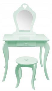 Aga Detský toaletný stolík + stolička Zelený