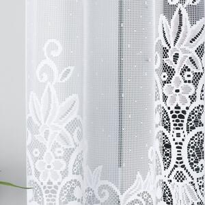 Biela žakarová záclona BERENIKA 300x160 cm
