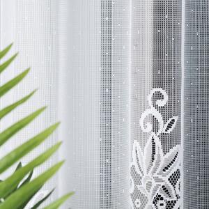 Biela žakarová záclona BERENIKA 300x160 cm