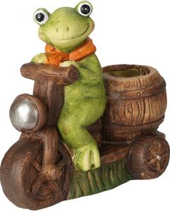 PROGARDEN Kvetináč keramický žaba na motocykli KO-095752180moto