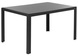 Livarno home Záhradný stôl Houston, čierny + Skladacie kreslo Houston, čierne/antracitové, 4 kusy (800005962)
