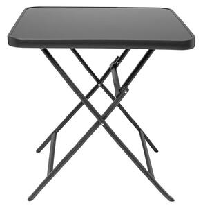 Livarno home Skladací stôl Houston, čierny + Skladacie kreslo Houston, čierne/antracitové, 2 kusy (800005970)