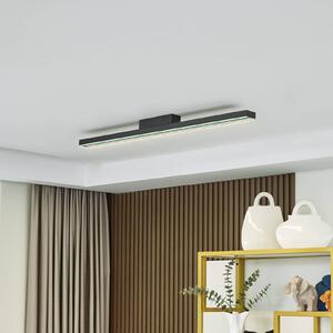 Lucande Smart LED stropné svietidlo Leicy black 5,8 cm RGB CCT