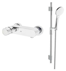 Sprchová batéria SAT Fusion so sprchovacím setom 150 mm chróm SATBSFU268BSSET