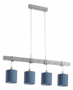 Brilagi - LED luster na lanku NUBILA 4xE27/60W/230V sivá/tmavomodrá