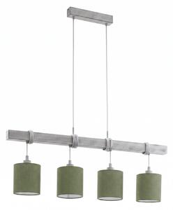 Brilagi - LED luster na lane NUBILA 4xE27/60W/230V sivá/zelená