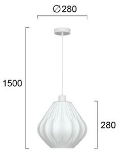 Závesné svietidlo na lanku CARSON 1xE27/40W/230V biele