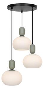 Závesný luster na lanku VALISIA 3xE27/40W/230V čierna/olivová