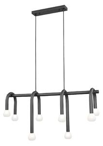 Luster na lanku DELORI 8xG9/28W/230V čierny