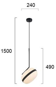 Luster na lanku PALMA 1xE27/40W/230V čierny