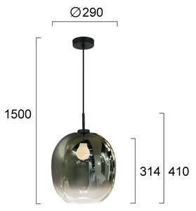 Závesné svietidlo MIRROR 1xE27/14W/230V dýmovo zelené