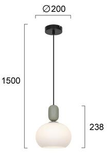 Luster na lane VALISIA 1xE27/40W/230V čierna/olivová
