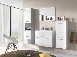 Kúpeľnový nábytok Lumia, Farby: biela / šedý lesk, Sifón: bez sifónu, Umývadlová batéria: nie Mirjan24 5902928981834