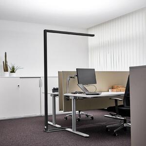 Kancelárska stojacia lampa Arcchio LED Jolinda, čierna, 4000K, senzor