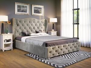 - Luxusná manželská posteľ BOLONIA FARBA: tmavosivá, ROZMER: Pre matrac 140 x 200 cm