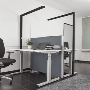 Kancelárska stojacia lampa Arcchio LED Jolinda, čierna, 4000K, senzor, Čierna, Pracovňa / Kancelária, Hliník, Moderný, Zemné bodové svetlo