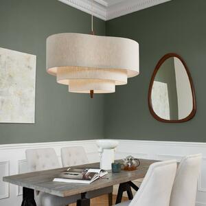 MARKET SET Textilná závesná lampa Pebble krémová Ø 78 cm
