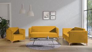 Mirjan24 Sedacia súprava Denim 3+2+1, Dostupné poťahy: Solo 257, Farby nožičiek: dub Mirjan24 5902928353341