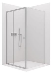 Cerano Varone, sprchovací kút s posuvnými dverami 100 (dvere) x 80 (stena) x 195 cm, 6mm číre sklo, chrómový profil, CER-CER-DY505-10080