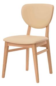 Drevená stolička Barcelona béžová koženka