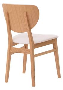 Drevená stolička Barcelona biela koženka