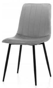 - Čalúnená jedálenská stolička SIMPLE - sivá Farba: sivá