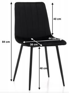 - Čalúnená jedálenská stolička SIMPLE - sivá FARBA: čierna