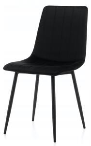 - Čalúnená jedálenská stolička SIMPLE - sivá Farba: čierna