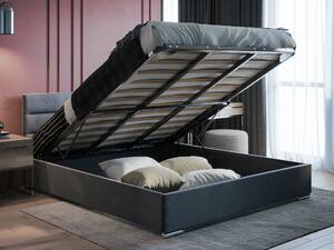 - Luxusná posteľ BARI - tmavosivá ROZMER: Pre matrac 140 x 200 cm