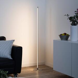 LED stojacia lampa Bella, rovná, štvorcová základňa, oceľ