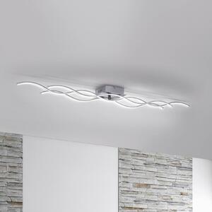 LED stropné svietidlo Wave 3000K 139,5x16cm oceľ, Hliník / sivá / zinok, Obývacia izba / jedáleň, Hliník, Moderný, Stropné svetlo