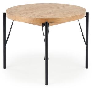 Rozkladací jedálenský stôl FERNO, 100-300x76x100, dub/čierna