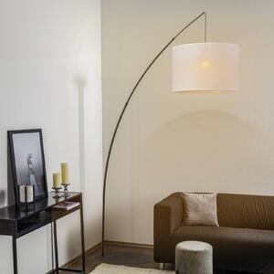 Stojacia lampa Moby White s textilným tienidlom