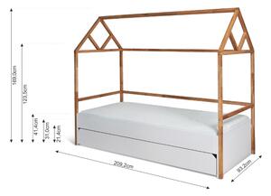 - Štýlová detská posteľ LOTTA so šuflíkom - biela - 90x200