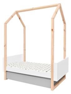 - Detská posteľ v tvare domčeka PINETTE so šuflíkom - 70x140
