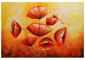 Ručne maľovaný obraz Červené maky Rozmery: 100 x 70 cm