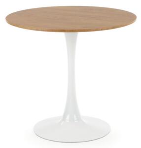 Jedálenský stôl STING, 80x73x80, dub zlatý/biela