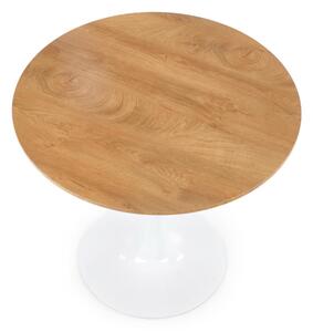 Jedálenský stôl SIEBEL, 80x73x80, dub zlatý/biela