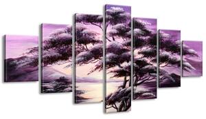Ručne maľovaný obraz Strom snov - 7 dielny Rozmery: 210 x 100 cm