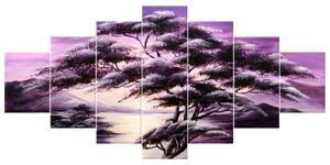Ručne maľovaný obraz Strom snov - 7 dielny Rozmery: 210 x 100 cm