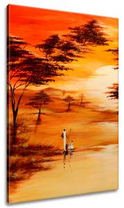 Ručne maľovaný obraz Nádherná Afrika Rozmery: 70 x 100 cm