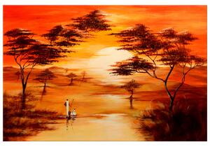 Ručne maľovaný obraz Nádherná Afrika Rozmery: 100 x 70 cm