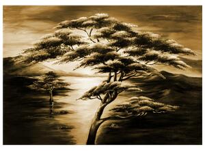 Ručne maľovaný obraz Silné stromy Rozmery: 120 x 80 cm